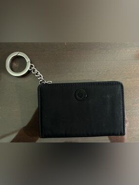 Pink Small Keychain Wallet in Black